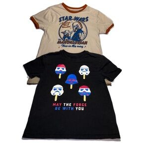Star Wars Mandalorian Tee + Vader Popsicle Tee | Boys 10/12 L | Bundle
